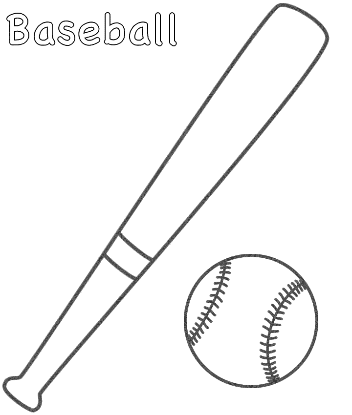 Image #16994 - Coloriage baseball gratuit