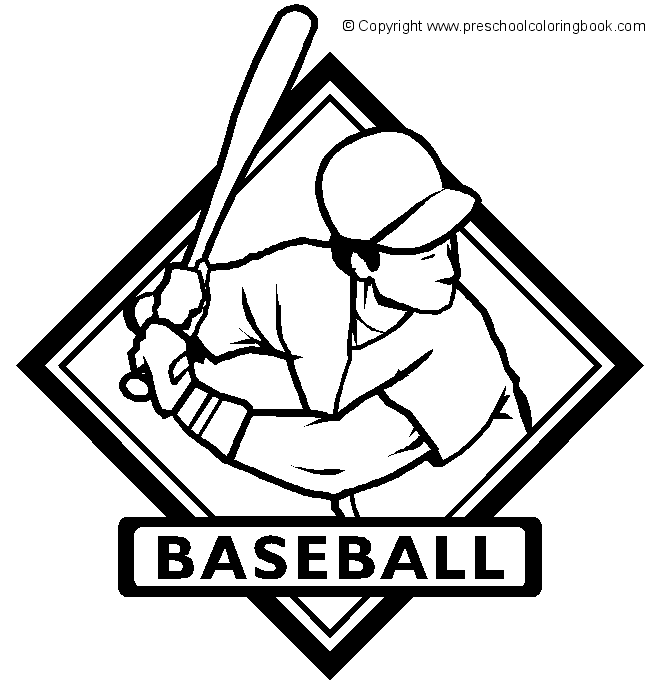 Image #17028 - Coloriage baseball gratuit