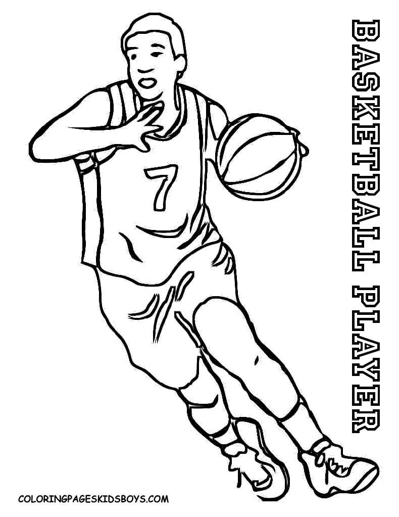 Image #17056 - Coloriage basketball gratuit