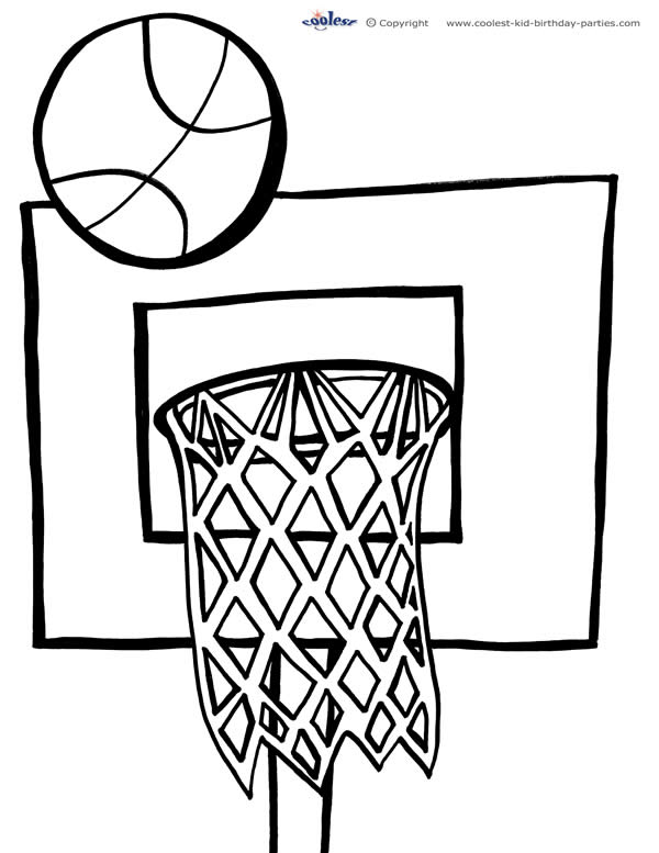 Image #17071 - Coloriage basketball gratuit
