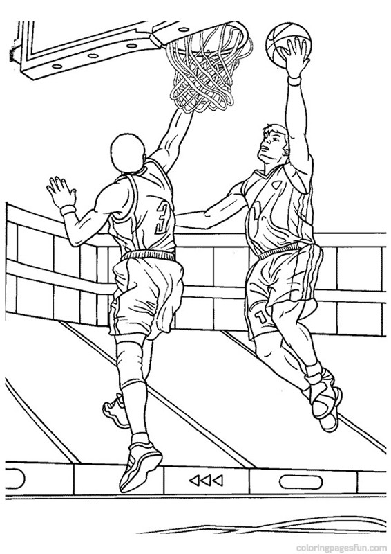 Image #17073 - Coloriage basketball gratuit