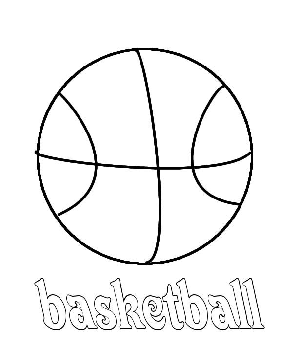 Image #17076 - Coloriage basketball gratuit