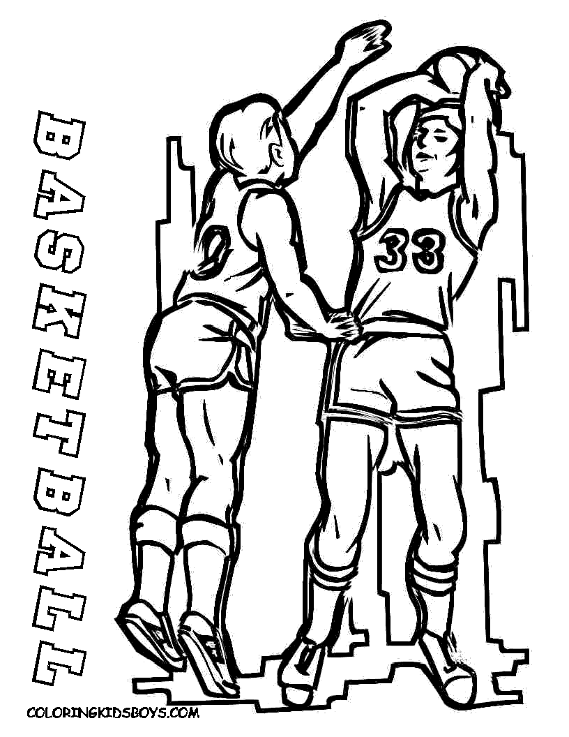 Image #17081 - Coloriage basketball gratuit
