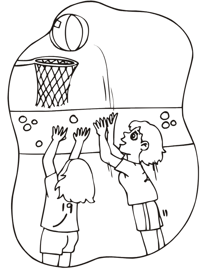 Image #17102 - Coloriage basketball gratuit