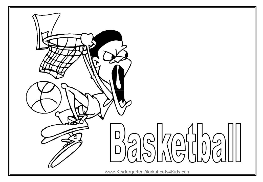 Image #17105 - Coloriage basketball gratuit