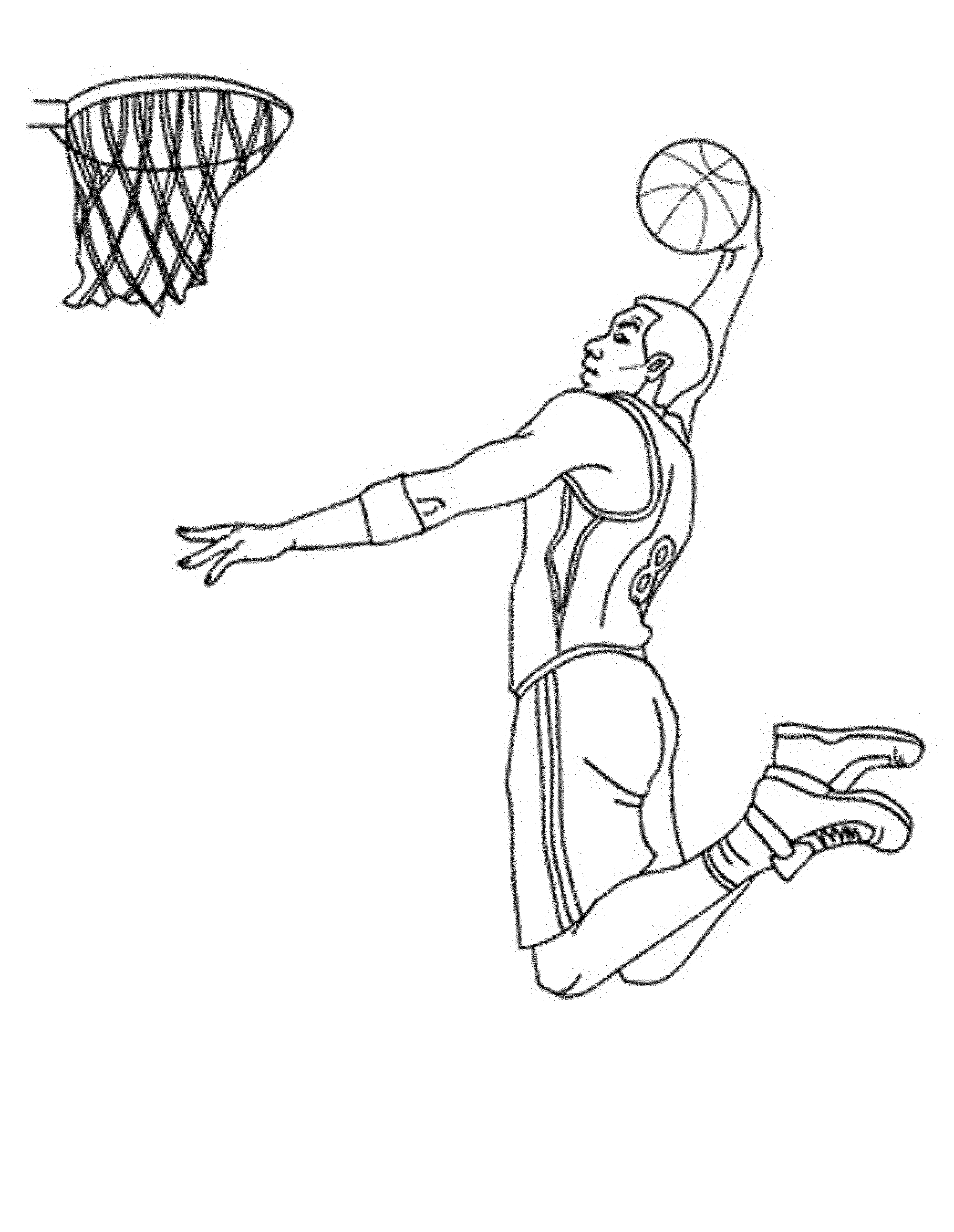 Image #17107 - Coloriage basketball gratuit
