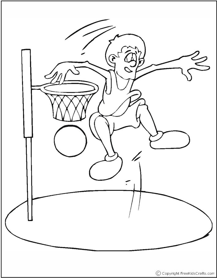 Image #17111 - Coloriage basketball gratuit