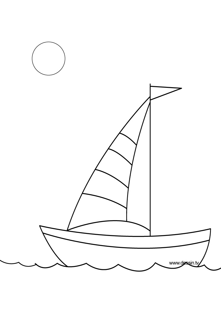 Image #17962 - Coloriage bateau gratuit