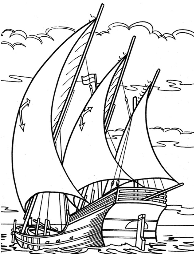 Image #17968 - Coloriage bateau gratuit