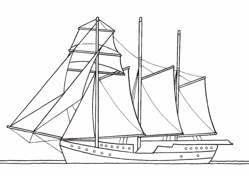 Image #17972 - Coloriage bateau gratuit