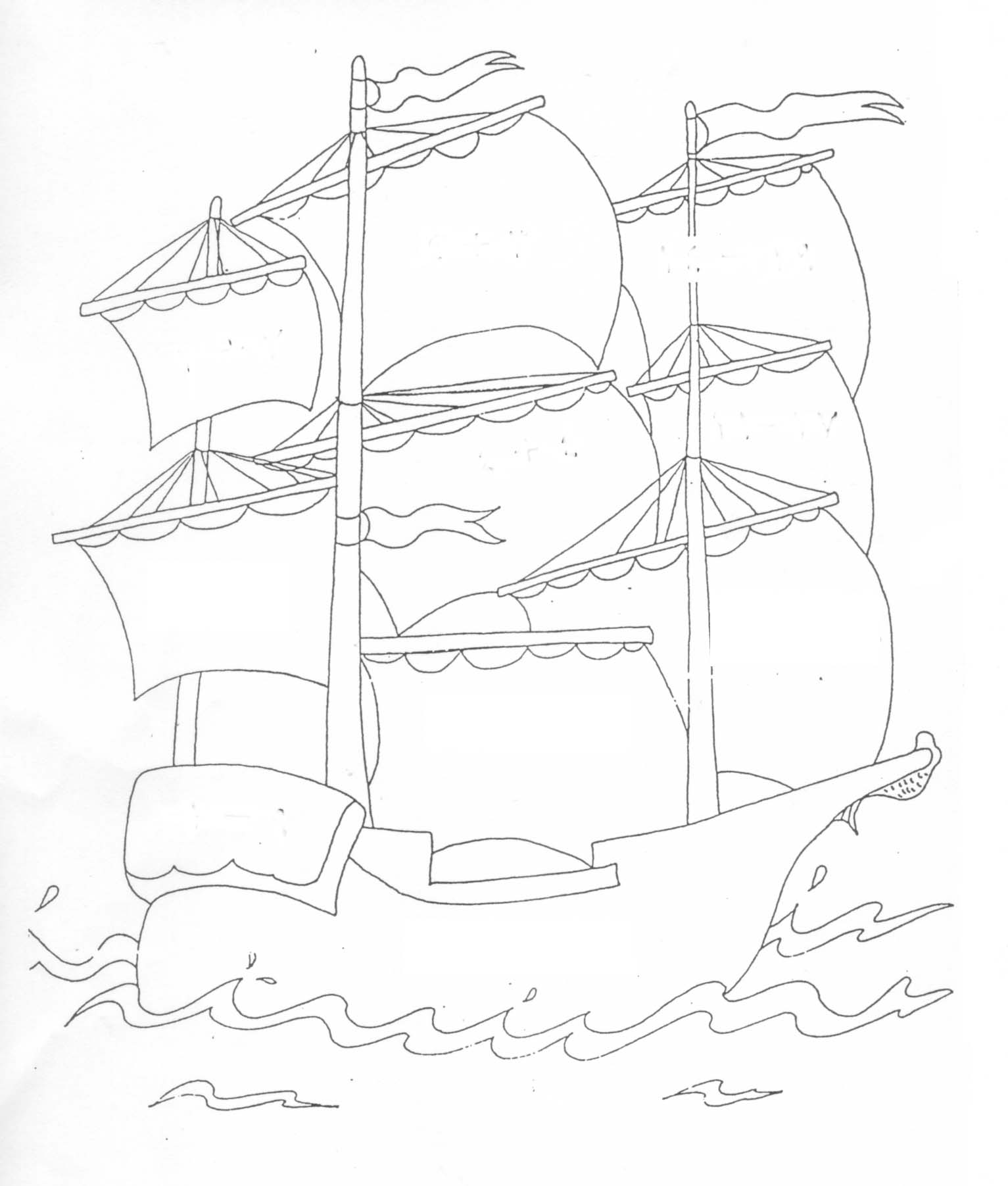 Image #17976 - Coloriage bateau gratuit