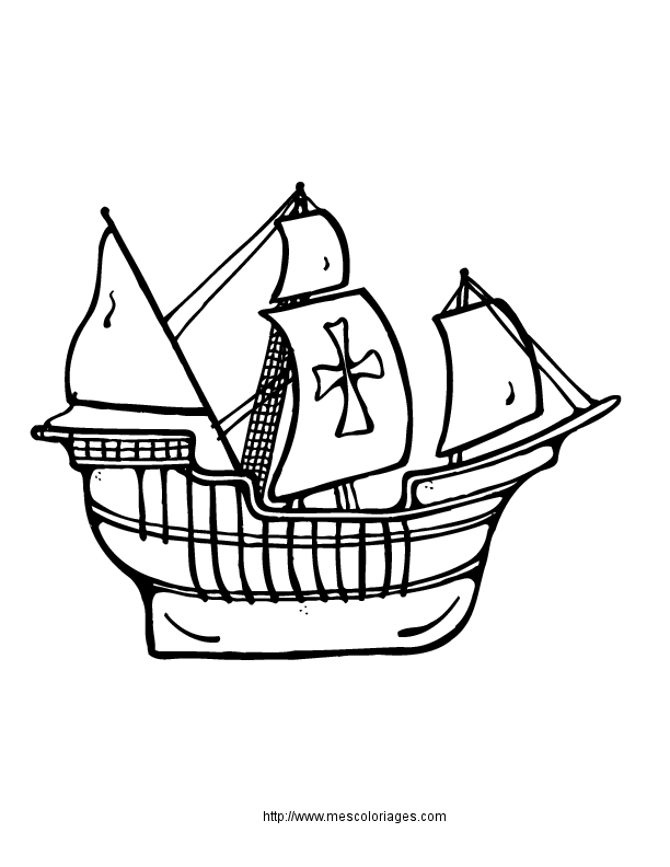 Image #17979 - Coloriage bateau gratuit