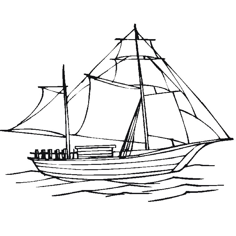 Image #17981 - Coloriage bateau gratuit