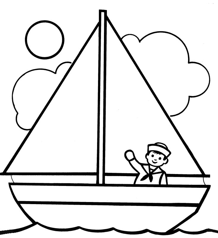 Image #17984 - Coloriage bateau gratuit