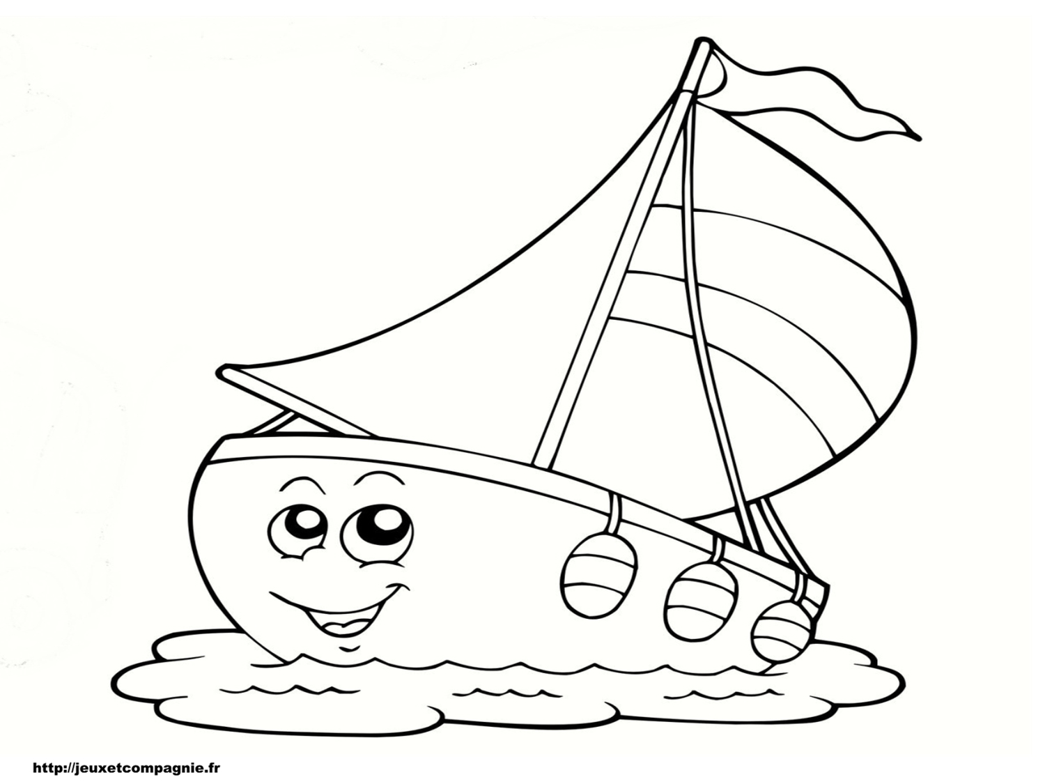 Sélection de dessins de coloriage bateau à imprimer sur LaGuerche.com