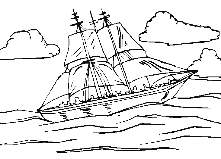 Image #18012 - Coloriage bateau gratuit
