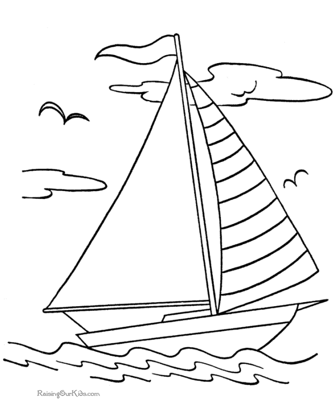 Image #18014 - Coloriage bateau gratuit