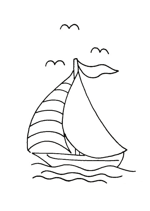 Image #18023 - Coloriage bateau gratuit