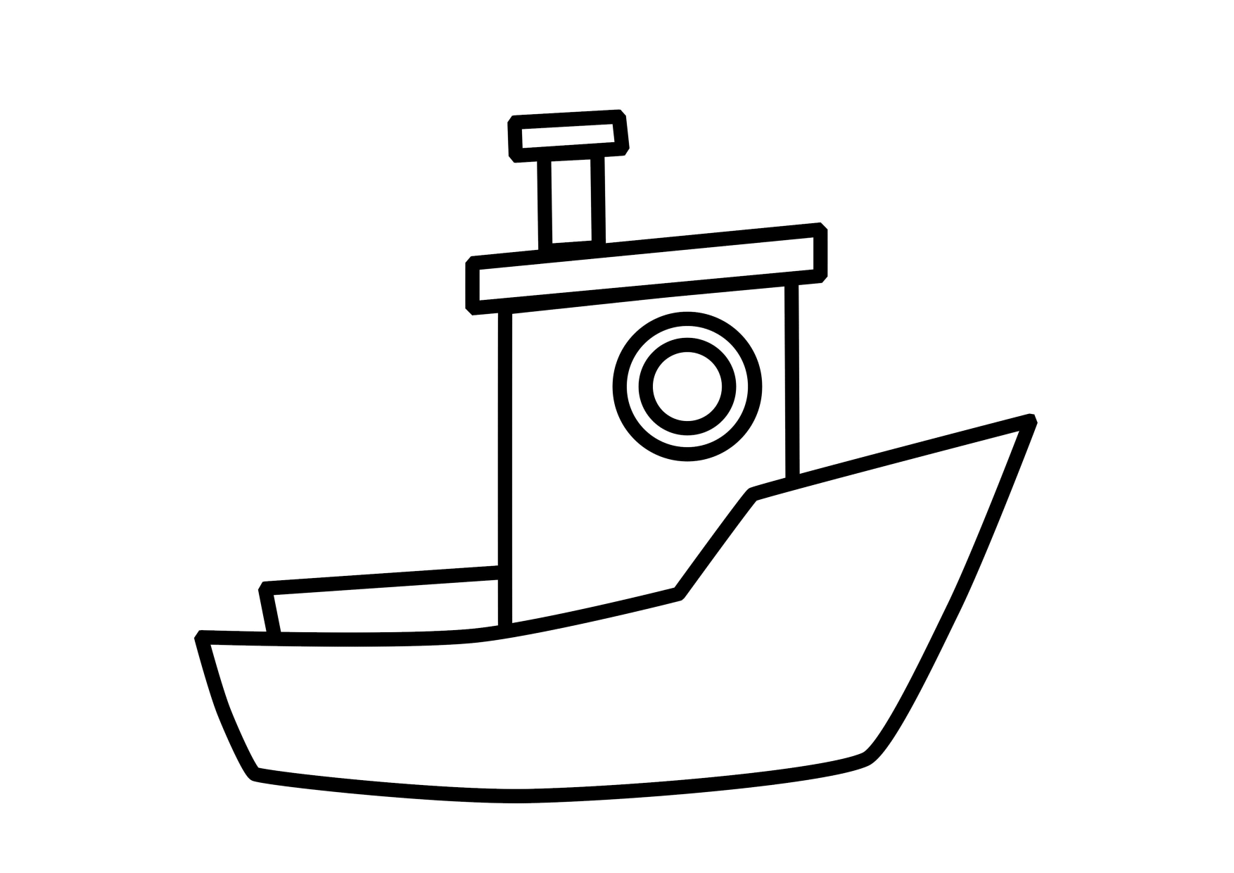Image #18029 - Coloriage bateau gratuit