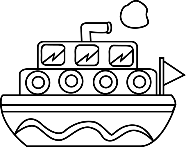 Image #18036 - Coloriage bateau gratuit