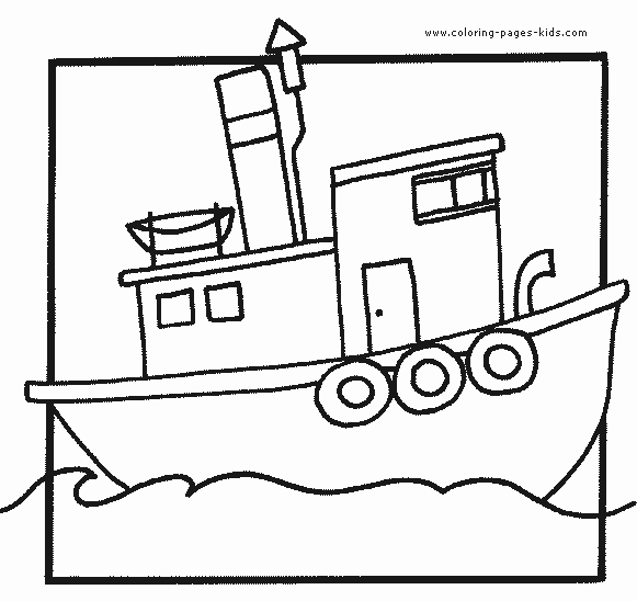 Image #18040 - Coloriage bateau gratuit