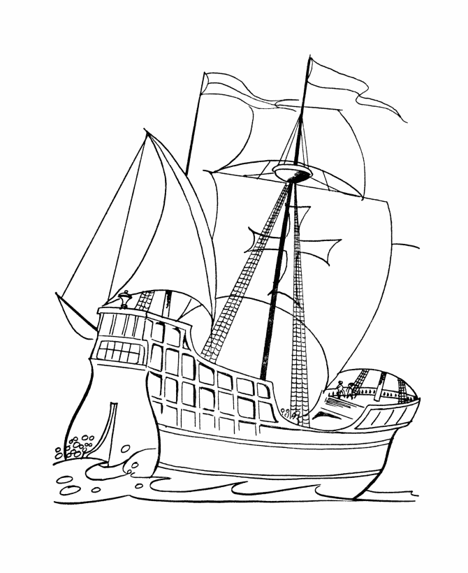 Dessin #15840 - image de bateau de guerre a colorier