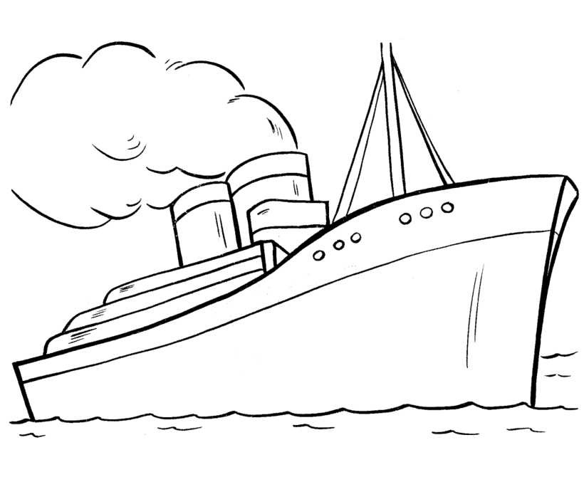Dessin #15848 - coloriage de bateau de guerre 