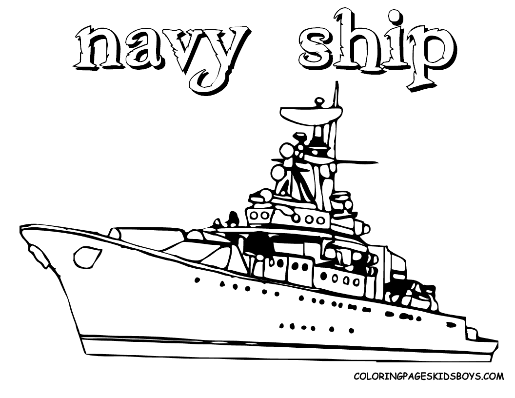 Dessin #15849 - dessin gratuit de bateau de guerre a imprimer et colorier