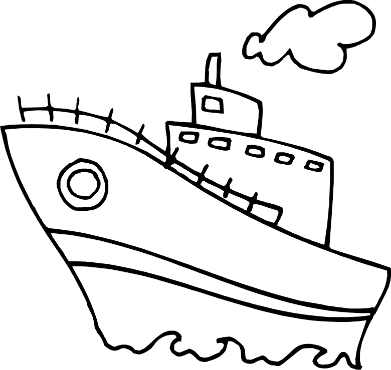 Dessin #15858 - Coloriage de bateau de guerre à colorier