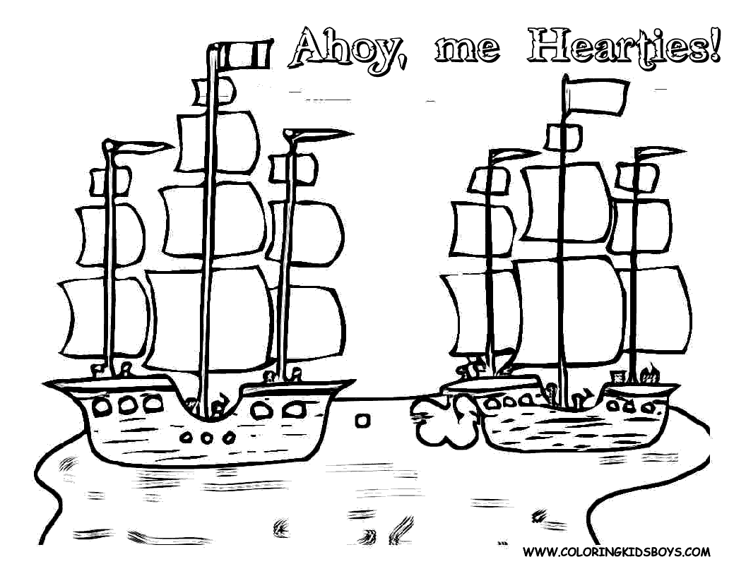 Dessin #15861 - image de bateau de guerre a imprimer et colorier