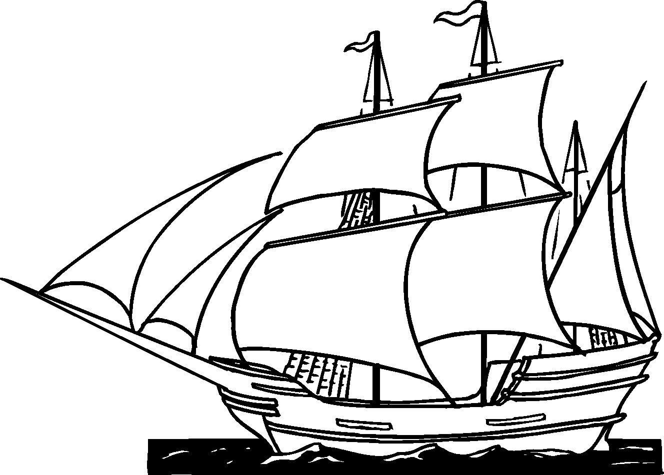 Dessin #15866 - coloriage de bateau de guerre à imprimer et colorier