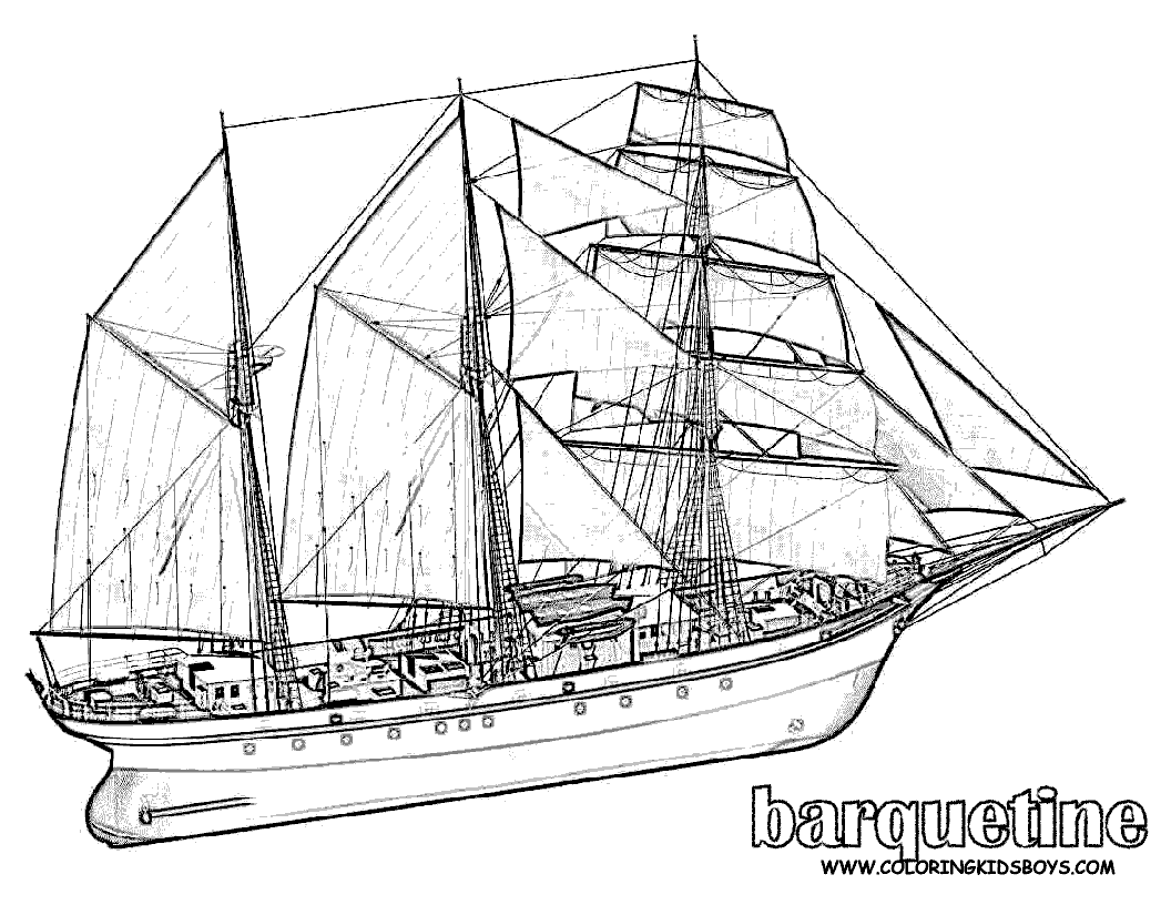 Dessin #15867 - dessin de bateau de guerre pour imprimer et colorier