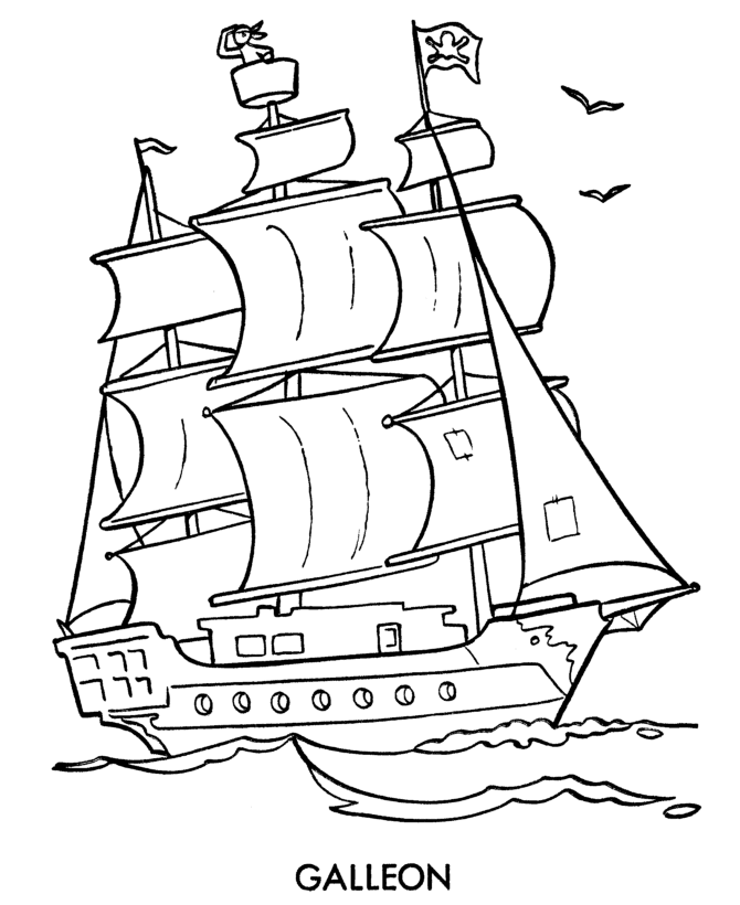 Dessin #15875 - dessin de bateau pirate
