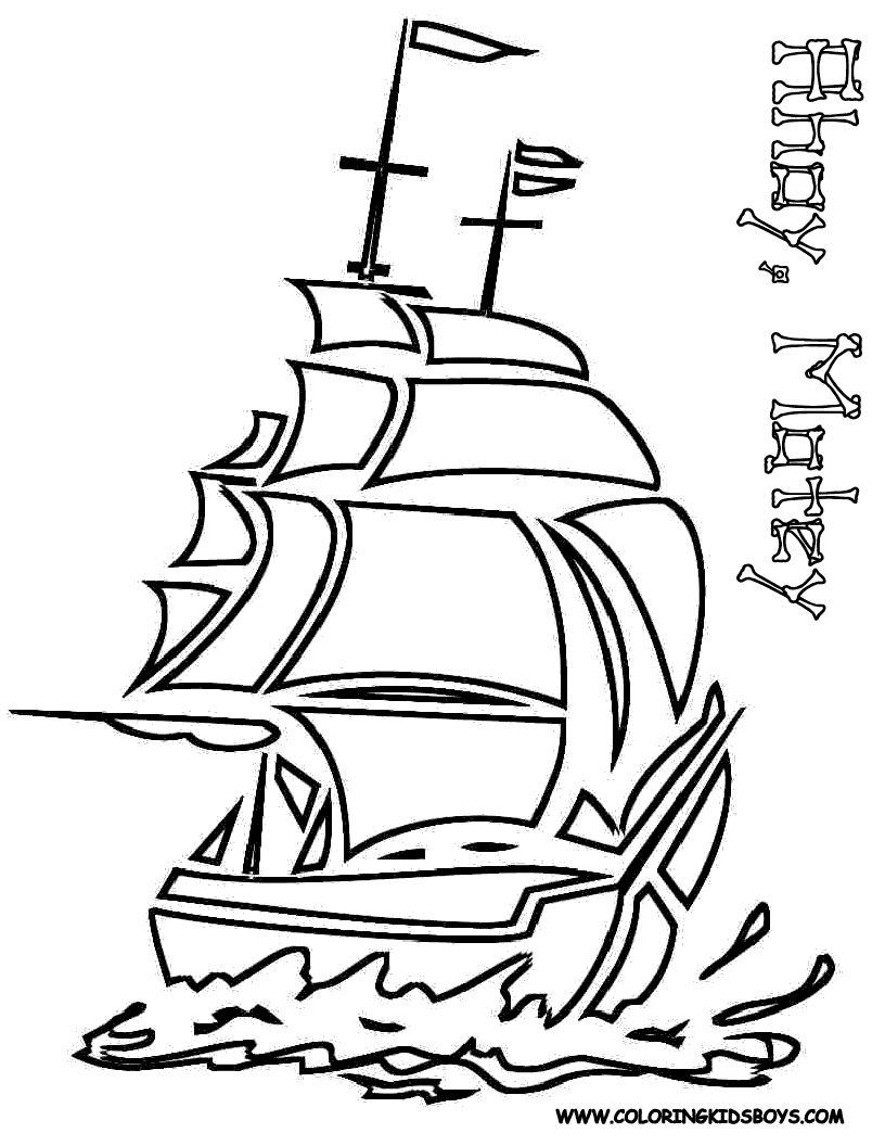 Dessin #15878 - Dessin bateau pirate