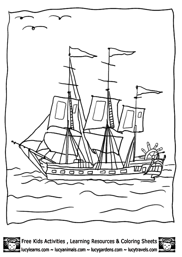 Dessin #15888 - Image de bateau pirate a dessiner