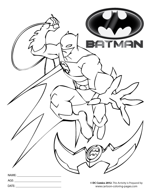 batman dessins à colorier pour enfants à imprimer (black & white)