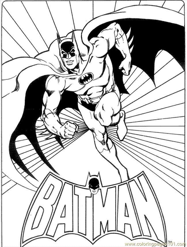 dessins à colorier batman (cartoons batman) gratuit à imprimer coloriage