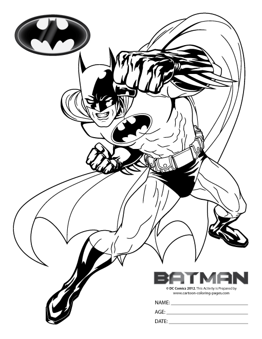 batman à imprimer dessins à colorier (black & white)
