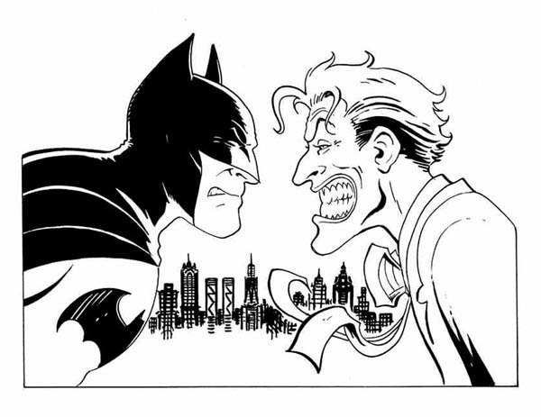 batman vs joker dessin à colorier here home joker batman vs joker coloriage
