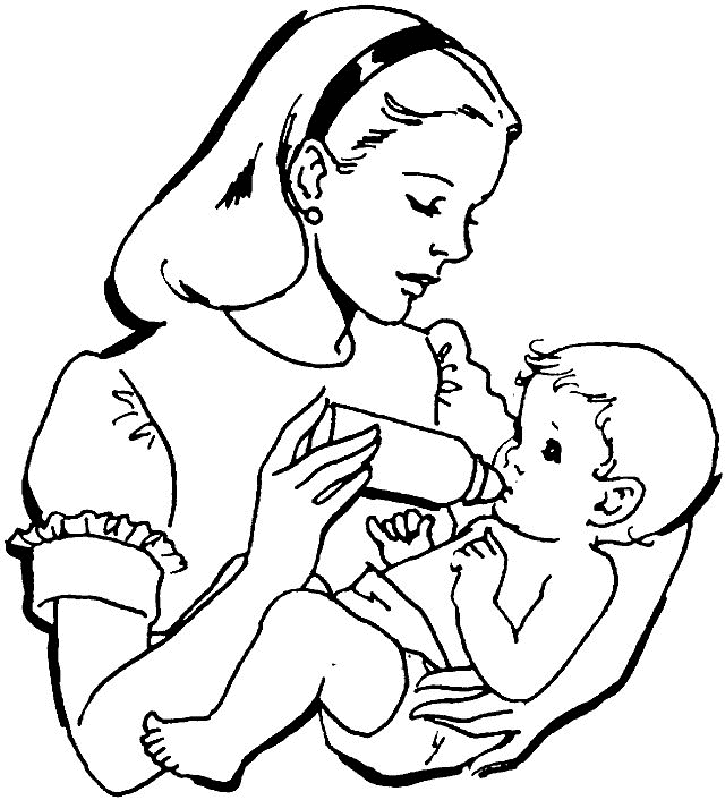 Dessin #14802 - image de bébé a imprimer et colorier