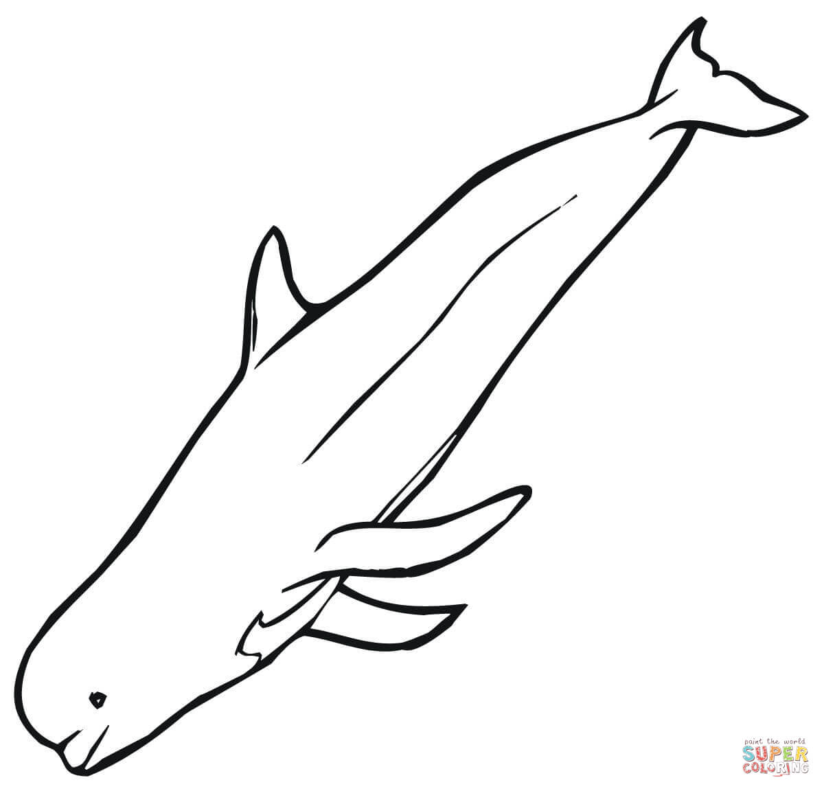Dessin #12423 - Une belle image de beluga a colorier