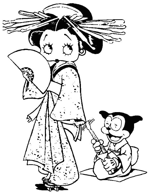 Image #23523 - Coloriage betty boop gratuit