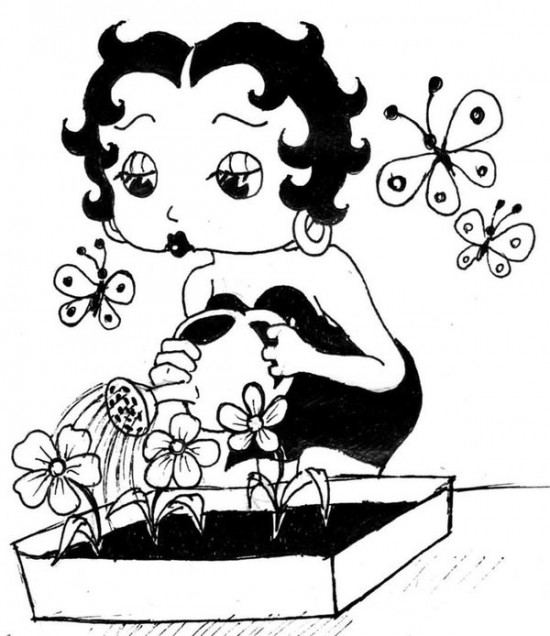 Image #23531 - Coloriage betty boop gratuit