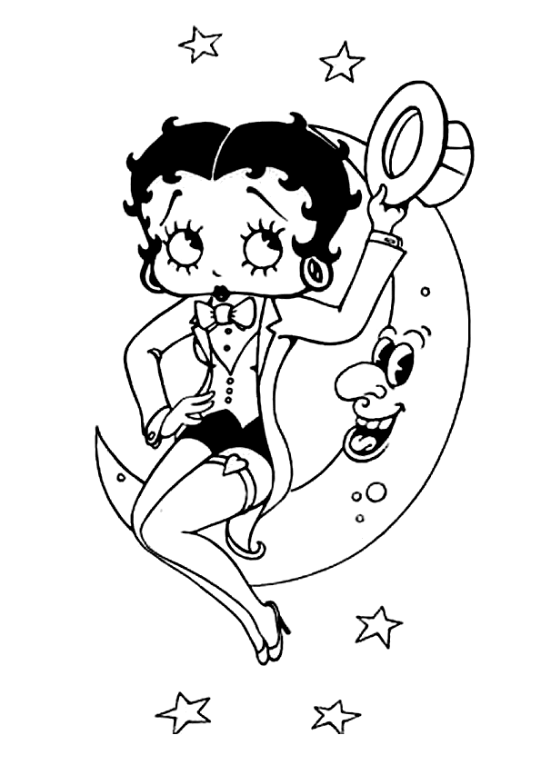 Image #23543 - Coloriage betty boop gratuit
