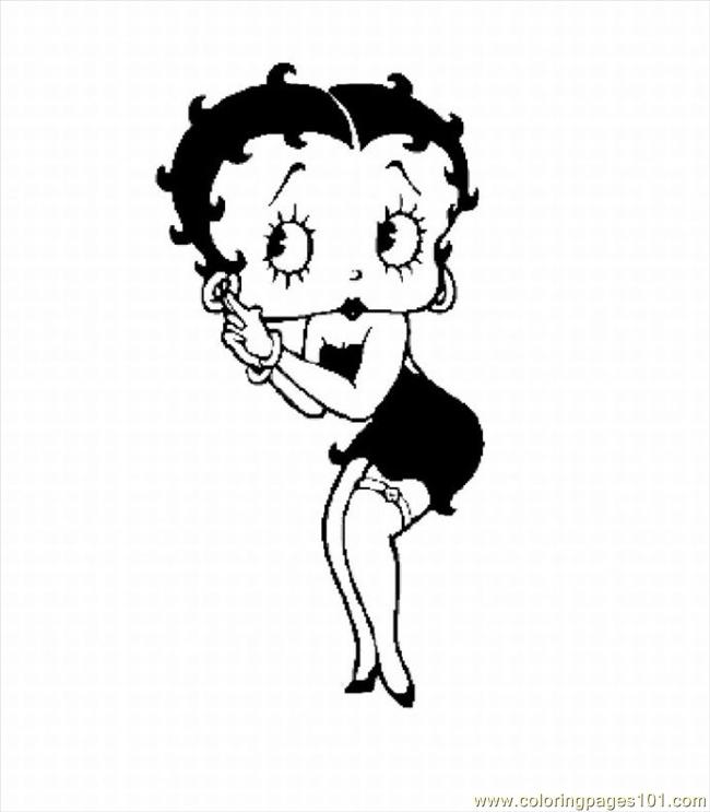 Image #23551 - Coloriage betty boop gratuit