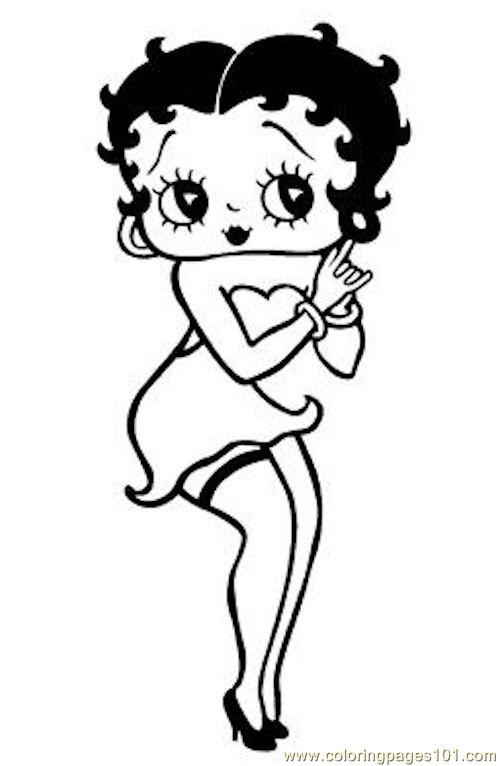 Image #23563 - Coloriage betty boop gratuit