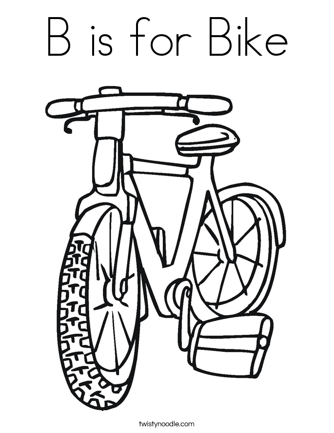 Dessin #15909 - jolie image de bicyclette a imprimer et colorier