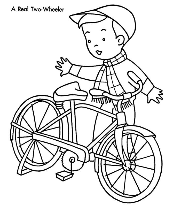 Dessin #15914 - dessin gratuit bicyclette a imprimer et colorier