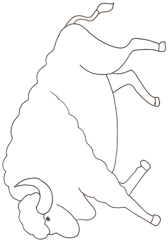 Dessin #12458 - coloriage de bison à imprimer