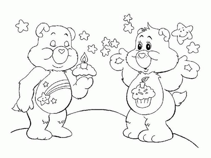 Coloriage à colorier coloriage bisounours à colorier  Dessin de bisounours a imprimer